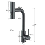 Modern Pull-Down Kitchen Faucet with 360° Swivel and Waterfall Spray Finish
