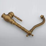BronzoClassica HeritageFlow Vintage Kitchen & Bathroom Faucet – Antique Brass Solid Brass faucet with 360° Swivel Spout