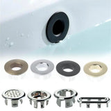 DrainElegance Solid Brass Sink Overflow Cover Ring – Universal 0.87–0.98 in. Fit