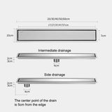 LuxDrain Invisible Gold Shower Floor Drain – 5.5-Inch 304 Stainless Steel Tile-In Drain with Odor Trap