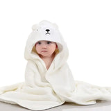 CuddleBear Hooded Baby Towel – Ultra-Soft Coral Fleece