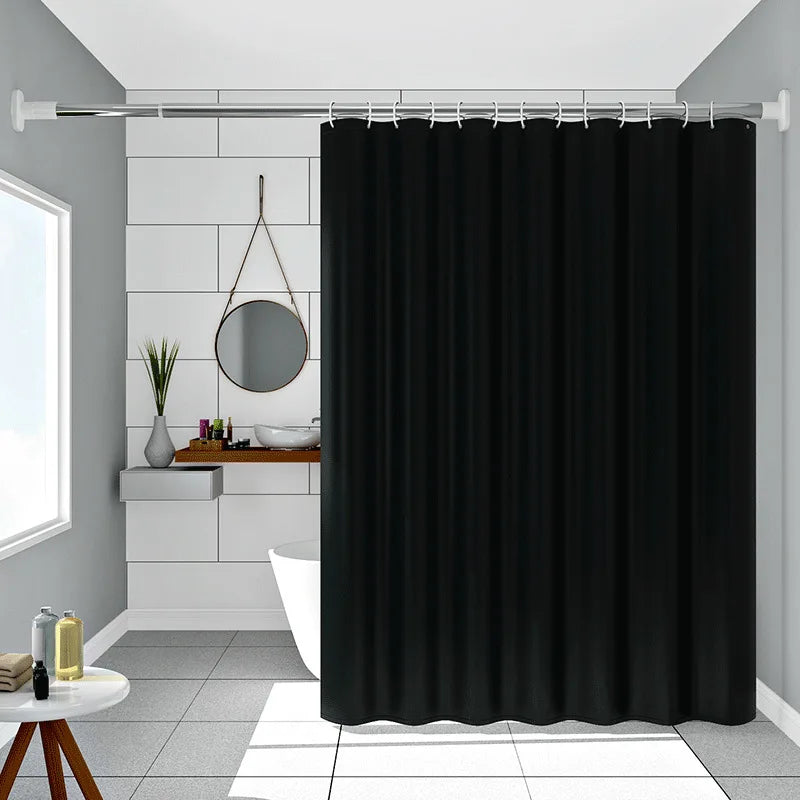 AquaShield NoirGuard Waterproof Shower Curtain – Premium Black PEVA Mold-Resistant Bathroom Liner
