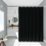 AquaShield NoirGuard Waterproof Shower Curtain – Premium Black PEVA Mold-Resistant Bathroom Liner