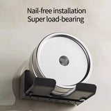 MultiHold Hair Dryer Wall Organizer – No-Drill, Dual-Layer ABS Storage