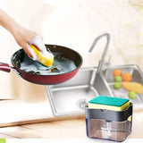QuickSuds 2-in-1 Kitchen Soap Dispenser with Sponge Holder – Push-Top All-in-One Sink Organizer