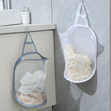 FlexiStore Foldable Hanging Laundry Basket – Breathable Mesh Bag for Clothes & Organization