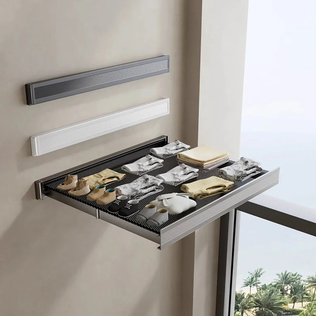 FoldiRack Wall-Mounted Folding Coat & Hat Rack – Space-Saving Organizer for Bathroom & Balcony