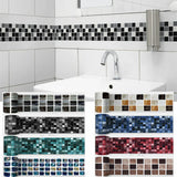 DecoMosaic Waterproof Mosaic Wall Stickers – Peel & Stick Backsplash for Bathroom, Kitchen & Living Spaces