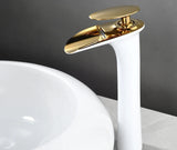 Modern White Waterfall Bathroom Sink Faucet – Single Handle Basin Mixer