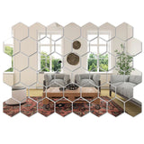 HexaShine 45-Piece Mirror Wall Sticker Set – DIY Acrylic Hexagon Wall Decor for Modern Home & Interior Design