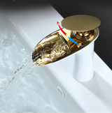 Modern White Waterfall Bathroom Sink Faucet – Single Handle Basin Mixer