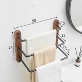 TwinStand Double Towel Rack – Freestanding Metal Countertop Holder (Under 20 Inches)