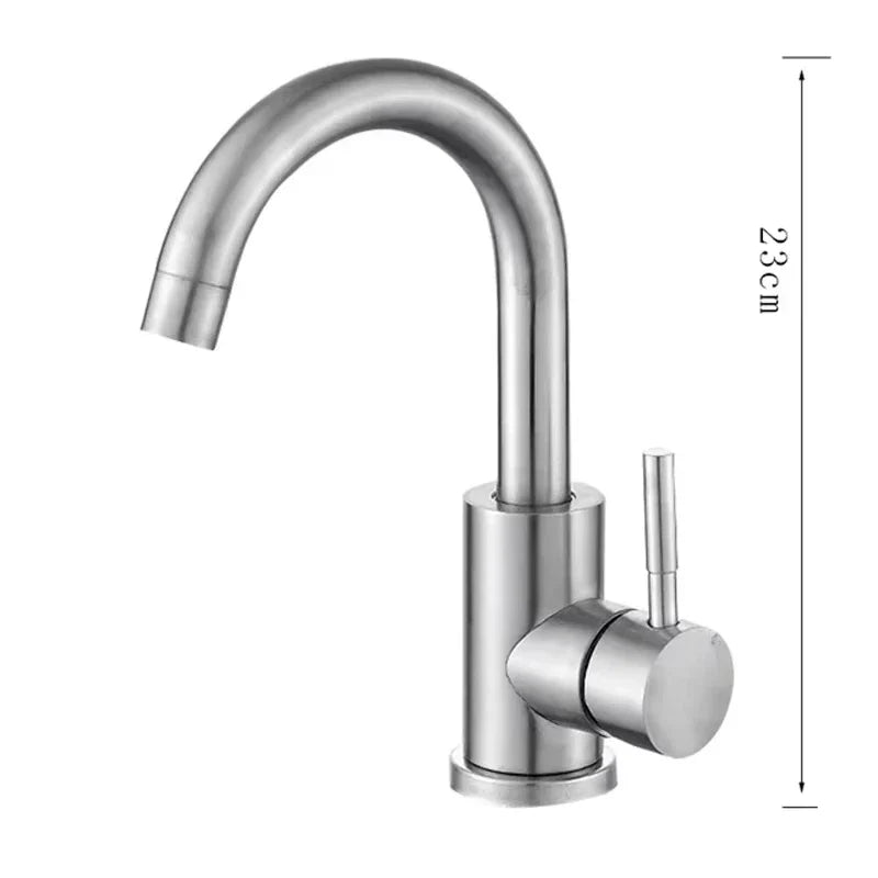 Contemporary Black Nickel Stainless Steel Bathroom Faucet with 360 Degree Swivel Spout and Single Lever Control