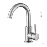 Contemporary Black Nickel Stainless Steel Bathroom Faucet with 360 Degree Swivel Spout and Single Lever Control