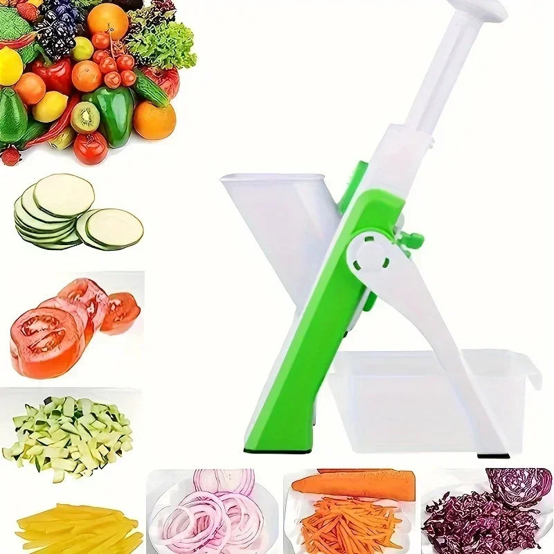 SliceMaster Pro Adjustable Vegetable Chopper – Manual Stainless Steel Dicer & Multi-Cut Food Slicer for Fast, Effortless Meal Prep