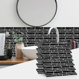 LuxeMarmer Black & White Marble Wall Stickers – Self-Adhesive, Waterproof Tile Decals (1–12 Pieces)