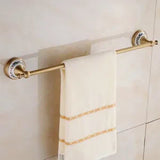 RoyalRetro Antique Brass Bathroom Accessory Set with Ceramic – 5-Piece Vintage Bathroom Collection