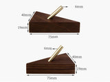TriLuxe Triangular Wall Hook – Brass & Solid Wood | Key Holder, Coat Hook & Wall Decor