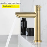 PureFlow ColdCore Stainless Steel Bathroom Faucet – Single Handle Compact Cold Water sink faucet with Ceramic Valve