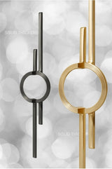 OrientArc Luxe Round Cabinet Pull – Modern Chinese Style Zinc Alloy Furniture Handle with Polished Electroplated Finish