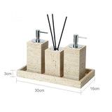 Travèra Beige Travertine Bathroom Set – Timeless Elegance in Natural Marble Stone