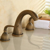 HeritageFlow Antique Brass 8-Inch Widespread Bathroom Faucet – Dual Handle 3-Hole Mixer Tap