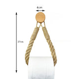 HangEasy Rope Towel & Toilet Paper Holder – Boho-Style, No-Drill Wall-Mount Organizer