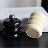 CeramiLux Creative Ceramic Storage Jar with Lid – Stylish Candle & Candy Jar