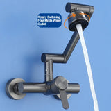 FlexSteel ProFlow 360 Wall Mount Faucet – 4-Mode Flexible Stainless Steel Kitchen