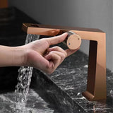 AurumFlow Luxe Rosé Gold Single-Handle Bathroom Faucet – Designer Warm & Cold Mixer