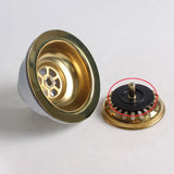 Aurelio Premium Gold Stainless Steel Sink Strainer – 4.5-inch Drain Stopper for Kitchen & Bathroom