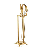 Aurelia Classic Gold Wall-Mount Bathtub & Shower Faucet – Dual Handle, Brass