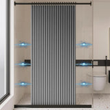 MagnaFold Foldable Magnetic Shower Curtain – Waterproof Curtain for Walk-In Showers