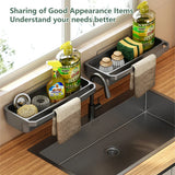 SinkMate Kitchen Sink Organizer – ABS Plastic Sponge & Draining Rack