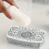 BohoCharm 4-Piece Ceramic Bathroom Set – Handcrafted Vintage Style
