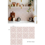BohoTerracotta Self-Adhesive Tile Stickers – 10-Piece Vinyl Decals for Walls & Floors