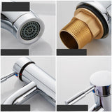 Matte Black Stainless Steel Bathroom Sink Faucet with Single Handle Hot and Cold Mixer