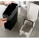 SlimPure 3-in-1 Ultra-Slim Trash Can – 4.4” Narrow Bathroom Waste Bin with Lid