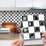 DecoMosaic 3D Peel-and-Stick Mosaic Wall Tiles – 10-Pack Waterproof PVC Stickers for Kitchen & Bathroom