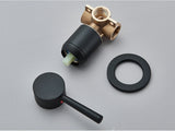 Dual Function Shower Mixer Valve Black Chrome – Concealed Brass Hot Cold Control | Diverter Valve | Modern Bathroom Fixture