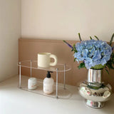 CrystalOrganize Acrylic Storage Rack – Double-Tier Cosmetic & Bathroom Organizer