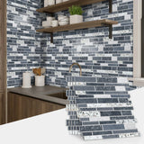 LuxeMarmer Black & White Marble Wall Stickers – Self-Adhesive, Waterproof Tile Decals (1–12 Pieces)