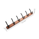 SARIHOSY Black Wooden Wall Rack  Modern Wall Hooks for Bathroom, Kitchen, Bedroom & Hallway