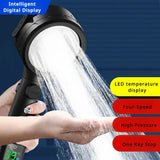 AquaSense LEDTemp Pro High-Pressure Shower Head with Digital Temperature Display