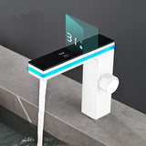 LuxuFlow SmartSense LED Digital Bathroom Faucet – Solid Brass Single-Handle Sink faucet with Real-Time Temperature Display