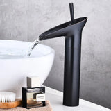 CascadeÉlan Luxury Waterfall Bathroom Faucet – Single Handle Antique Basin faucet with Hot & Cold Control