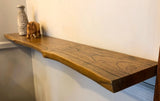 TimberEdge Solid Wood Floating Shelf – Rustic Live Edge Wall Board with Mounting Kit