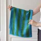 RetroStripe Luxe Cotton Towel – Striped Luxury Towel in Hotel Quality