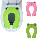 TravelPotty Fold-N-Go Kids Training Potty – Portable Collapsible Toddler Toilet Seat with Cartoon Design (Compact Travel Size)