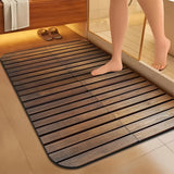 Diatomite Bathroom Mat Retro Square Non Slip – Quick Dry Absorbent Shower Rug | Ultra Thin 3.5mm | Durable Floor Mat